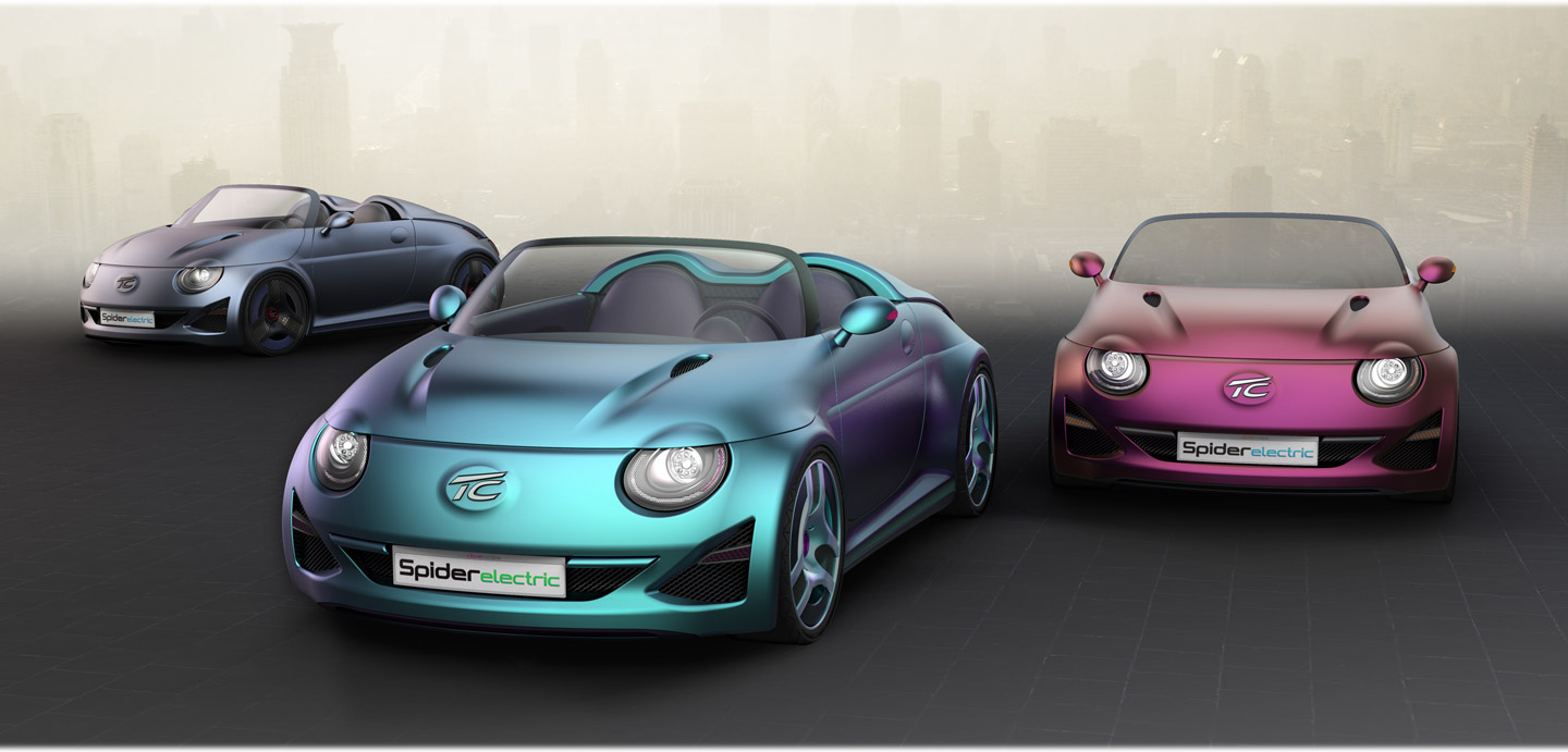 Spider- Roadster electric: first affordable open electric-sports car